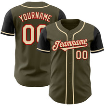 Charger l&#39;image dans la galerie, Custom Olive Cream Red-Black Authentic Salute To Service Two Tone Baseball Jersey
