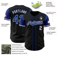 Load image into Gallery viewer, Custom Black Royal-White Authentic Two Tone Baseball Jersey
