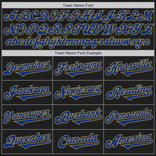 Load image into Gallery viewer, Custom Black Royal-Old Gold Authentic Two Tone Baseball Jersey
