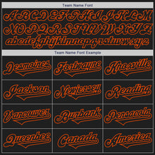 Load image into Gallery viewer, Custom Black Orange Authentic Two Tone Baseball Jersey
