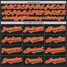 Load image into Gallery viewer, Custom Black Orange-Gray Authentic Two Tone Baseball Jersey
