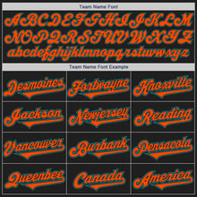 Load image into Gallery viewer, Custom Black Orange-Teal Authentic Two Tone Baseball Jersey
