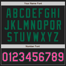 Load image into Gallery viewer, Custom Black Pink-Kelly Green Authentic Two Tone Baseball Jersey
