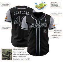 Laden Sie das Bild in den Galerie-Viewer, Custom Black Gray Authentic Two Tone Baseball Jersey
