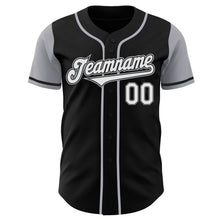 Load image into Gallery viewer, Custom Black White-Gray Authentic Two Tone Baseball Jersey
