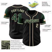 Load image into Gallery viewer, Custom Black Green-Cream Authentic Two Tone Baseball Jersey
