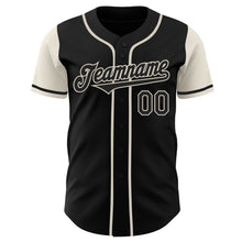 Load image into Gallery viewer, Custom Black Cream Authentic Two Tone Baseball Jersey
