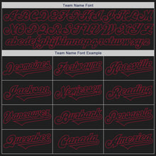 Load image into Gallery viewer, Custom Black Crimson Authentic Two Tone Baseball Jersey
