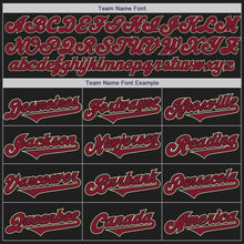 Load image into Gallery viewer, Custom Black Crimson-Cream Authentic Two Tone Baseball Jersey
