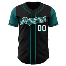 Load image into Gallery viewer, Custom Black Teal-White Authentic Two Tone Baseball Jersey
