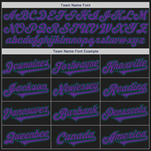 Load image into Gallery viewer, Custom Black Purple-Teal Authentic Two Tone Baseball Jersey
