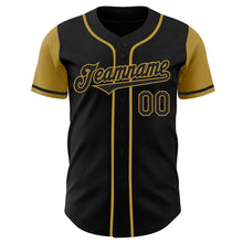 Laden Sie das Bild in den Galerie-Viewer, Custom Black Old Gold Authentic Two Tone Baseball Jersey
