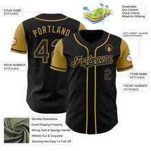 Laden Sie das Bild in den Galerie-Viewer, Custom Black Old Gold Authentic Two Tone Baseball Jersey
