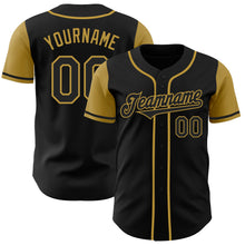 Laden Sie das Bild in den Galerie-Viewer, Custom Black Old Gold Authentic Two Tone Baseball Jersey
