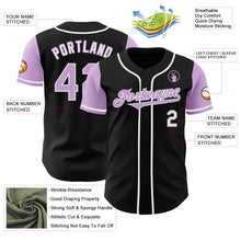 Charger l&#39;image dans la galerie, Custom Black Light Purple-White Authentic Two Tone Baseball Jersey
