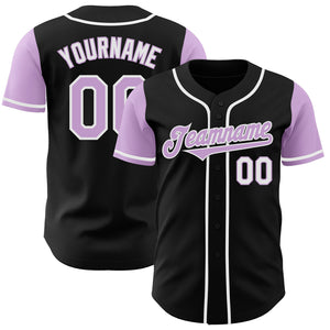 Custom Black Light Purple-White Authentic Two Tone Baseball Jersey