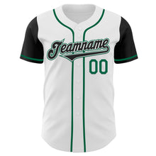 Загрузить изображение в средство просмотра галереи, Custom White Black-Kelly Green Authentic Two Tone Baseball Jersey
