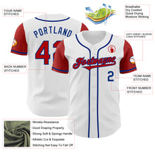 Charger l&#39;image dans la galerie, Custom White Red-Royal Authentic Two Tone Baseball Jersey
