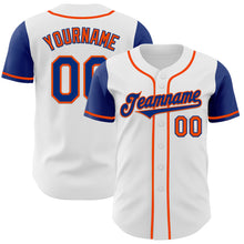 Laden Sie das Bild in den Galerie-Viewer, Custom White Royal-Orange Authentic Two Tone Baseball Jersey
