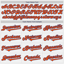 Load image into Gallery viewer, Custom White Orange-Royal Authentic Two Tone Baseball Jersey
