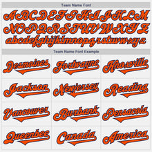 Load image into Gallery viewer, Custom White Orange-Navy Authentic Two Tone Baseball Jersey
