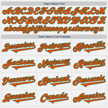 Load image into Gallery viewer, Custom White Orange-Kelly Green Authentic Two Tone Baseball Jersey
