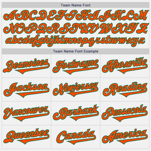 Custom White Orange-Kelly Green Authentic Two Tone Baseball Jersey