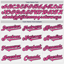 Load image into Gallery viewer, Custom White Pink-Black Authentic Two Tone Baseball Jersey
