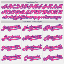 Load image into Gallery viewer, Custom White Pink-Purple Authentic Two Tone Baseball Jersey
