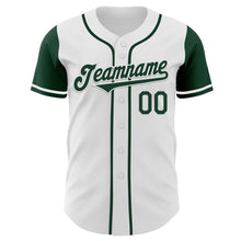 Charger l&#39;image dans la galerie, Custom White Green Authentic Two Tone Baseball Jersey
