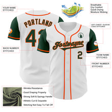 Load image into Gallery viewer, Custom White Green-Orange Authentic Two Tone Baseball Jersey
