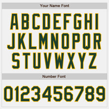 Load image into Gallery viewer, Custom White Green-Gold Authentic Two Tone Baseball Jersey
