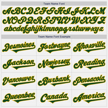 Load image into Gallery viewer, Custom White Green-Old Gold Authentic Two Tone Baseball Jersey
