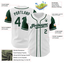 Load image into Gallery viewer, Custom White Green-Gray Authentic Two Tone Baseball Jersey
