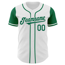 Загрузить изображение в средство просмотра галереи, Custom White Kelly Green Authentic Two Tone Baseball Jersey
