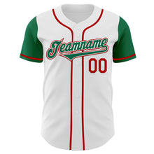 Charger l&#39;image dans la galerie, Custom White Kelly Green-Red Authentic Two Tone Baseball Jersey
