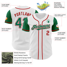 Charger l&#39;image dans la galerie, Custom White Kelly Green-Red Authentic Two Tone Baseball Jersey
