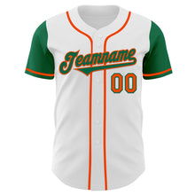 Загрузить изображение в средство просмотра галереи, Custom White Kelly Green-Orange Authentic Two Tone Baseball Jersey
