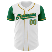 Charger l&#39;image dans la galerie, Custom White Kelly Green-Old Gold Authentic Two Tone Baseball Jersey
