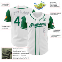 Charger l&#39;image dans la galerie, Custom White Kelly Green-Gray Authentic Two Tone Baseball Jersey
