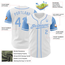 Charger l&#39;image dans la galerie, Custom White Light Blue Authentic Two Tone Baseball Jersey
