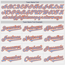 Charger l&#39;image dans la galerie, Custom White Light Blue-Orange Authentic Two Tone Baseball Jersey
