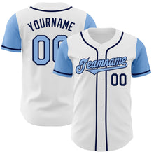 Charger l&#39;image dans la galerie, Custom White Light Blue-Navy Authentic Two Tone Baseball Jersey
