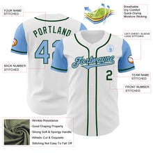 Charger l&#39;image dans la galerie, Custom White Light Blue-Green Authentic Two Tone Baseball Jersey
