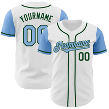 Charger l&#39;image dans la galerie, Custom White Light Blue-Green Authentic Two Tone Baseball Jersey
