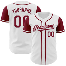 Загрузить изображение в средство просмотра галереи, Custom White Crimson Authentic Two Tone Baseball Jersey
