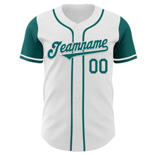 Загрузить изображение в средство просмотра галереи, Custom White Teal Authentic Two Tone Baseball Jersey
