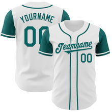 Загрузить изображение в средство просмотра галереи, Custom White Teal Authentic Two Tone Baseball Jersey
