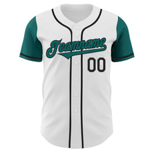 Загрузить изображение в средство просмотра галереи, Custom White Teal-Black Authentic Two Tone Baseball Jersey
