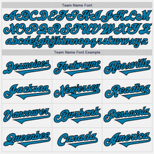 Load image into Gallery viewer, Custom White Panther Blue-Black Authentic Two Tone Baseball Jersey
